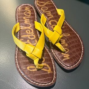 Sam Edelman Yellow Flip Flops